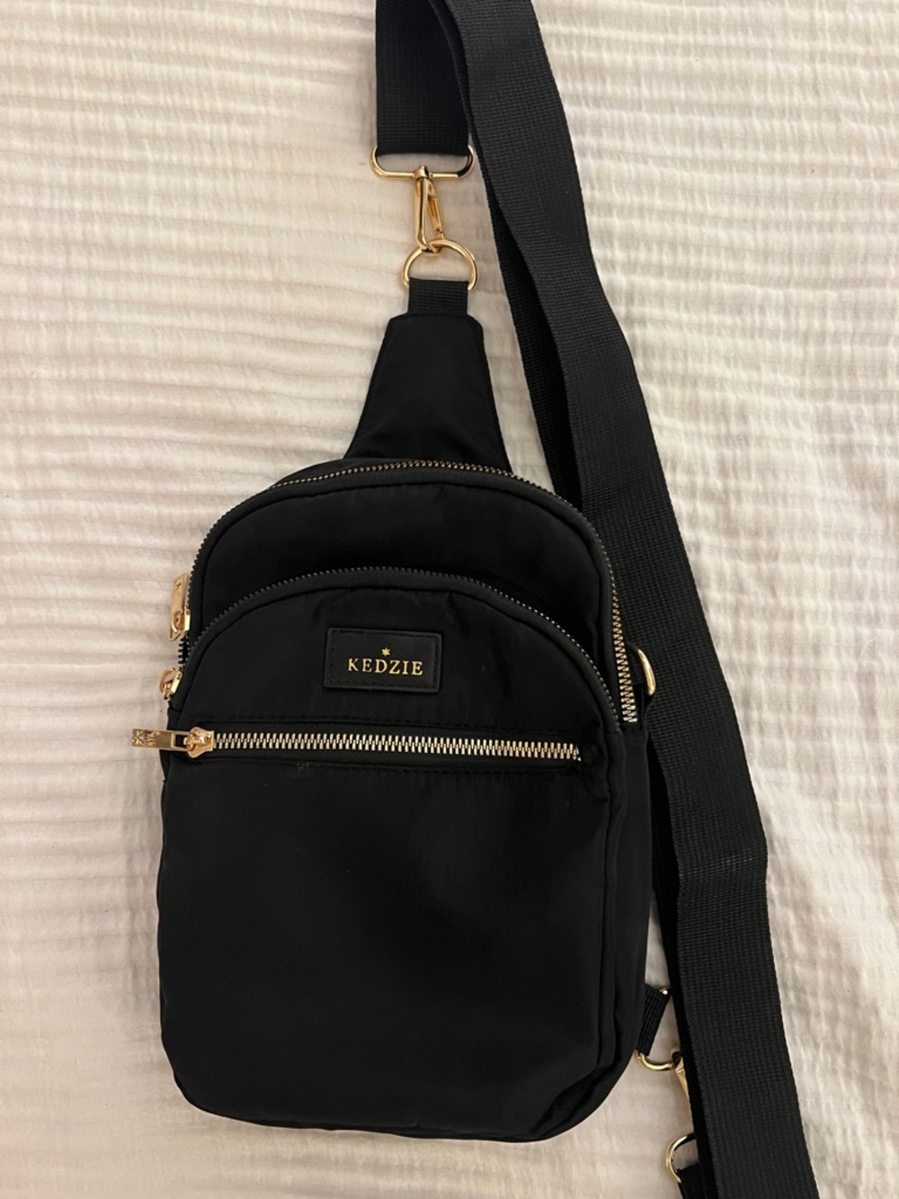 Kedzie Black Crossbody Sling Bag